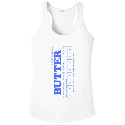 Butter Stick Blue Funny Ladies PosiCharge Competitor Racerback Tank