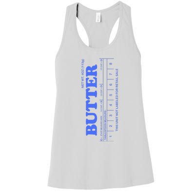 Butter Stick Blue Funny Women's Racerback Tank