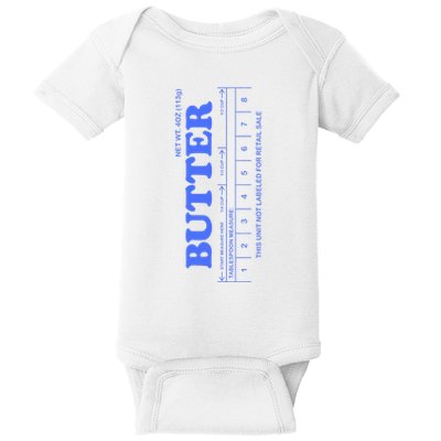 Butter Stick Blue Funny Baby Bodysuit