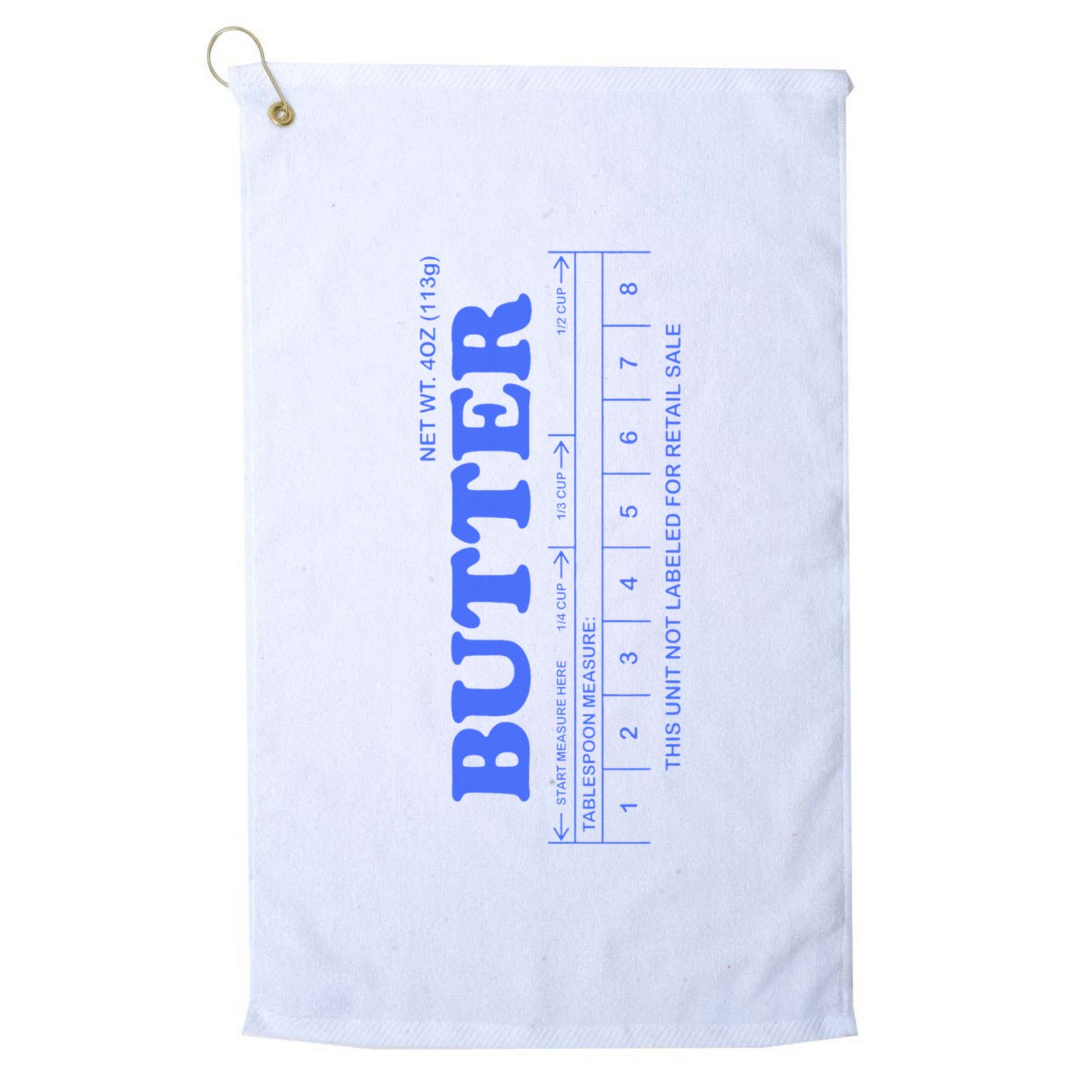 Butter Stick Blue Funny Golf Towel