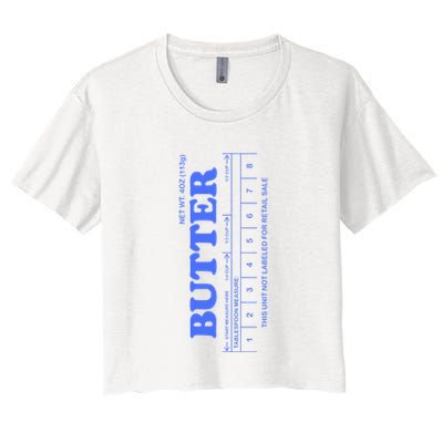 Butter Stick Blue Funny Crop Top