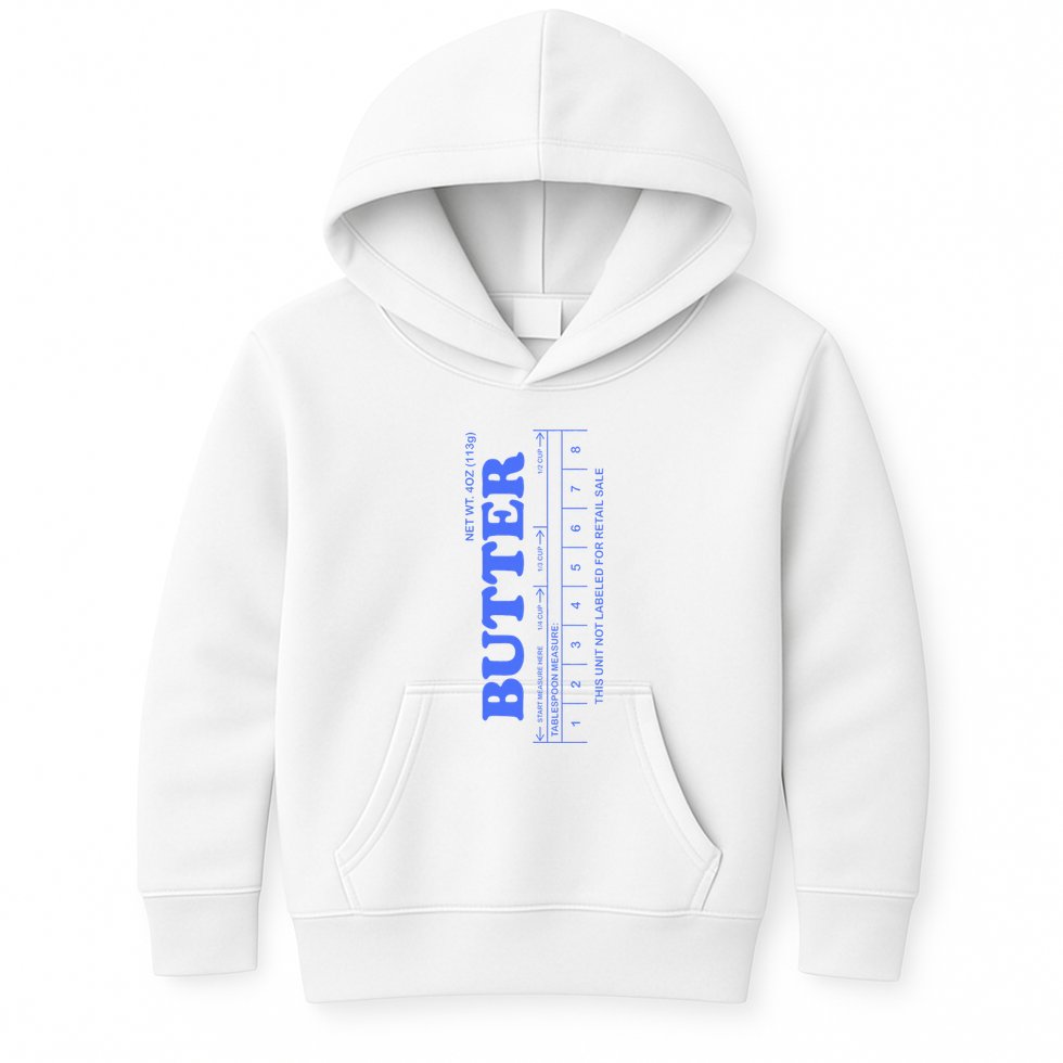 Butter Stick Blue Funny Kids Hoodie