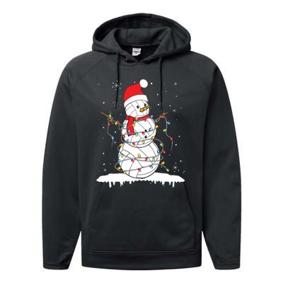 Baseball Snowman Balls Snow Christmas Xmas Performance Fleece Hoodie