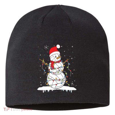 Baseball Snowman Balls Snow Christmas Xmas Sustainable Beanie