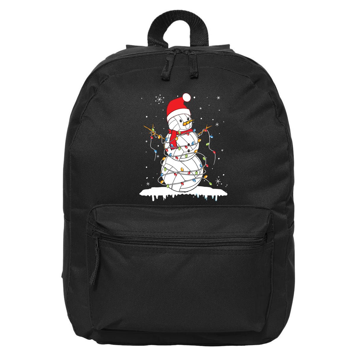 Baseball Snowman Balls Snow Christmas Xmas 16 in Basic Backpack