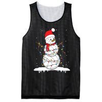 Baseball Snowman Balls Snow Christmas Xmas Mesh Reversible Basketball Jersey Tank