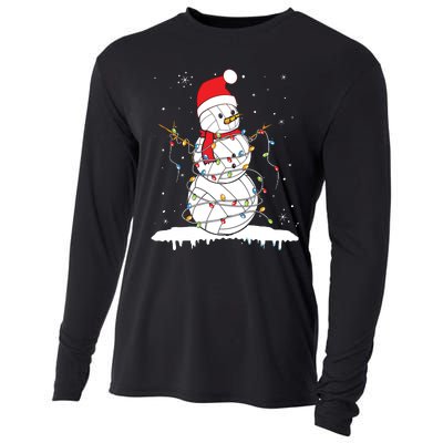 Baseball Snowman Balls Snow Christmas Xmas Cooling Performance Long Sleeve Crew