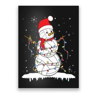 Baseball Snowman Balls Snow Christmas Xmas Poster
