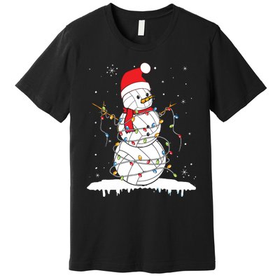 Baseball Snowman Balls Snow Christmas Xmas Premium T-Shirt