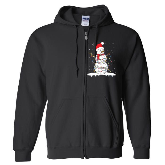 Baseball Snowman Balls Snow Christmas Xmas Full Zip Hoodie