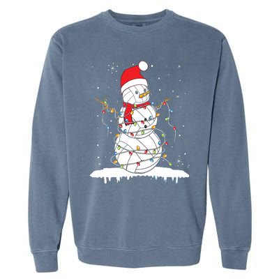 Baseball Snowman Balls Snow Christmas Xmas Garment-Dyed Sweatshirt