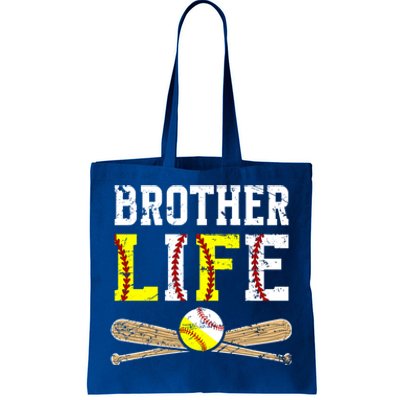 Baseball Softball Brother Life Softball Baseball Brother Gift Tote Bag