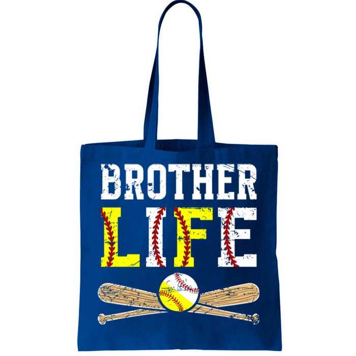 Baseball Softball Brother Life Softball Baseball Brother Gift Tote Bag