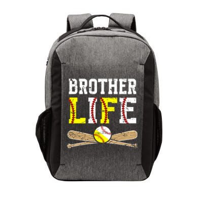 Baseball Softball Brother Life Softball Baseball Brother Gift Vector Backpack