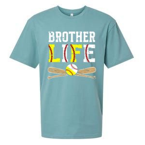 Baseball Softball Brother Life Softball Baseball Brother Gift Sueded Cloud Jersey T-Shirt