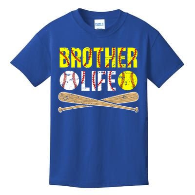 Baseball Softball Brother Life Softball Baseball Brother Cool Gift Kids T-Shirt