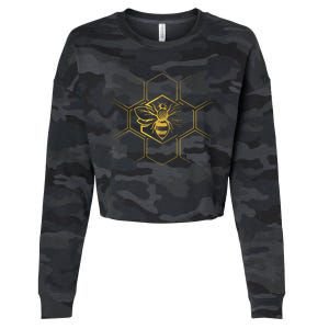 Beekeeper Shirts, Beekeeping Honeycomb Love For Bees Cropped Pullover Crew