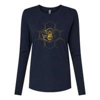 Beekeeper Shirts, Beekeeping Honeycomb Love For Bees Womens Cotton Relaxed Long Sleeve T-Shirt