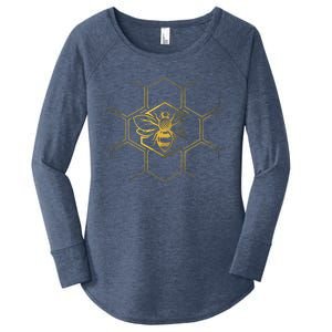 Beekeeper Shirts, Beekeeping Honeycomb Love For Bees Women's Perfect Tri Tunic Long Sleeve Shirt