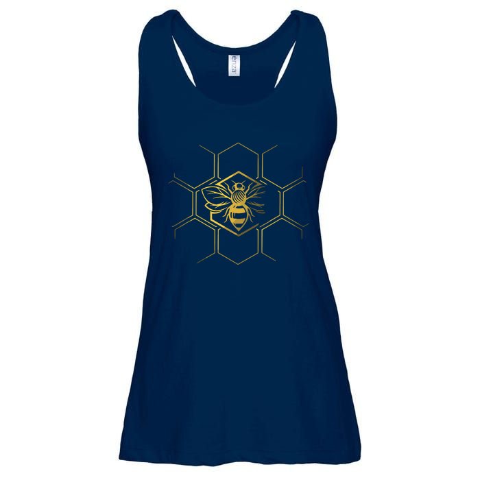 Beekeeper Shirts, Beekeeping Honeycomb Love For Bees Ladies Essential Flowy Tank