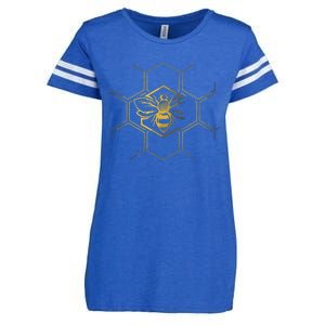 Beekeeper Shirts, Beekeeping Honeycomb Love For Bees Enza Ladies Jersey Football T-Shirt