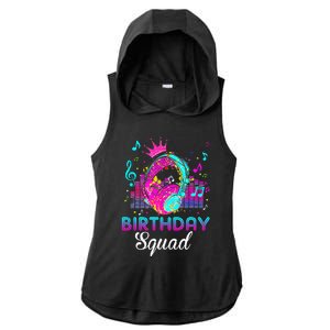 Birthday Squad Bday Princess Rockstars Theme Music Party Ladies PosiCharge Tri-Blend Wicking Draft Hoodie Tank