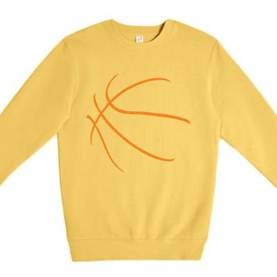 Basketball Silhouette Bball Player Coach Sports Baller Gift Cool Gift Premium Crewneck Sweatshirt