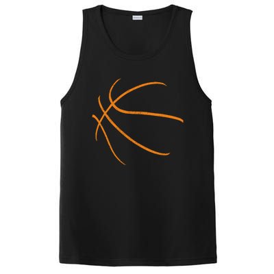 Basketball Silhouette Bball Player Coach Sports Baller Gift Cool Gift PosiCharge Competitor Tank