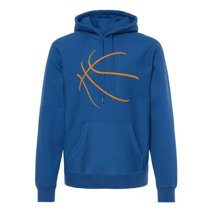 Basketball Silhouette Bball Player Coach Sports Baller Gift Cool Gift Premium Hoodie