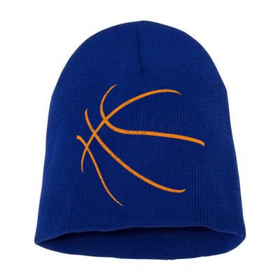 Basketball Silhouette Bball Player Coach Sports Baller Gift Cool Gift Short Acrylic Beanie