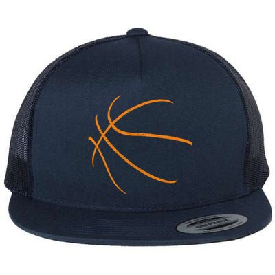 Basketball Silhouette Bball Player Coach Sports Baller Gift Cool Gift Flat Bill Trucker Hat