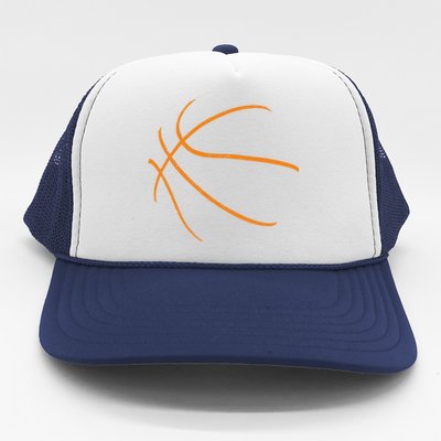 Basketball Silhouette Bball Player Coach Sports Baller Gift Cool Gift Trucker Hat