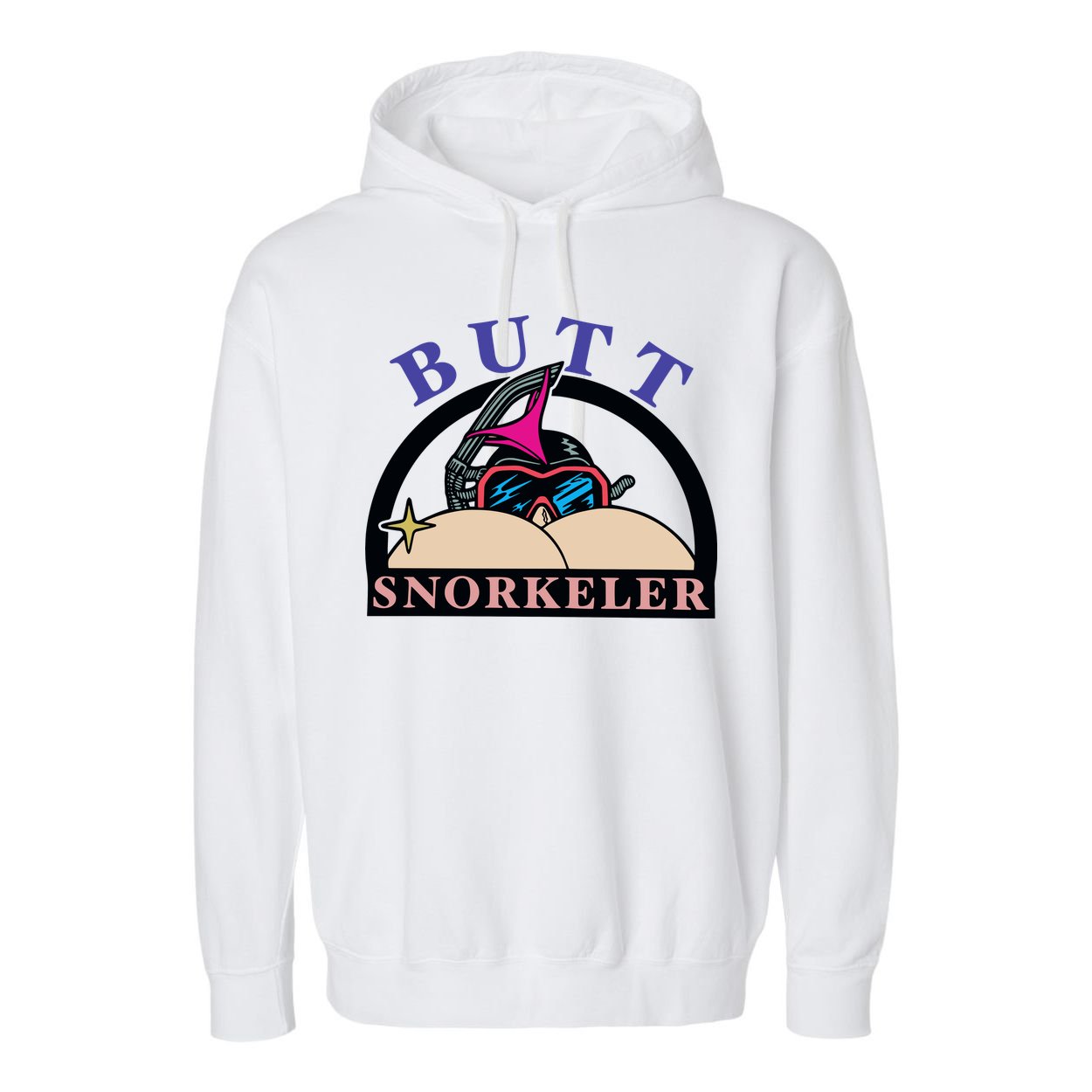 Butt Snorkeler Garment-Dyed Fleece Hoodie