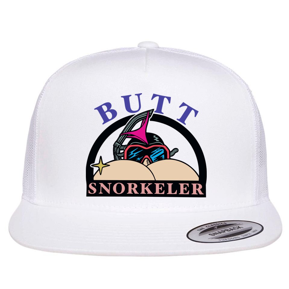 Butt Snorkeler Flat Bill Trucker Hat