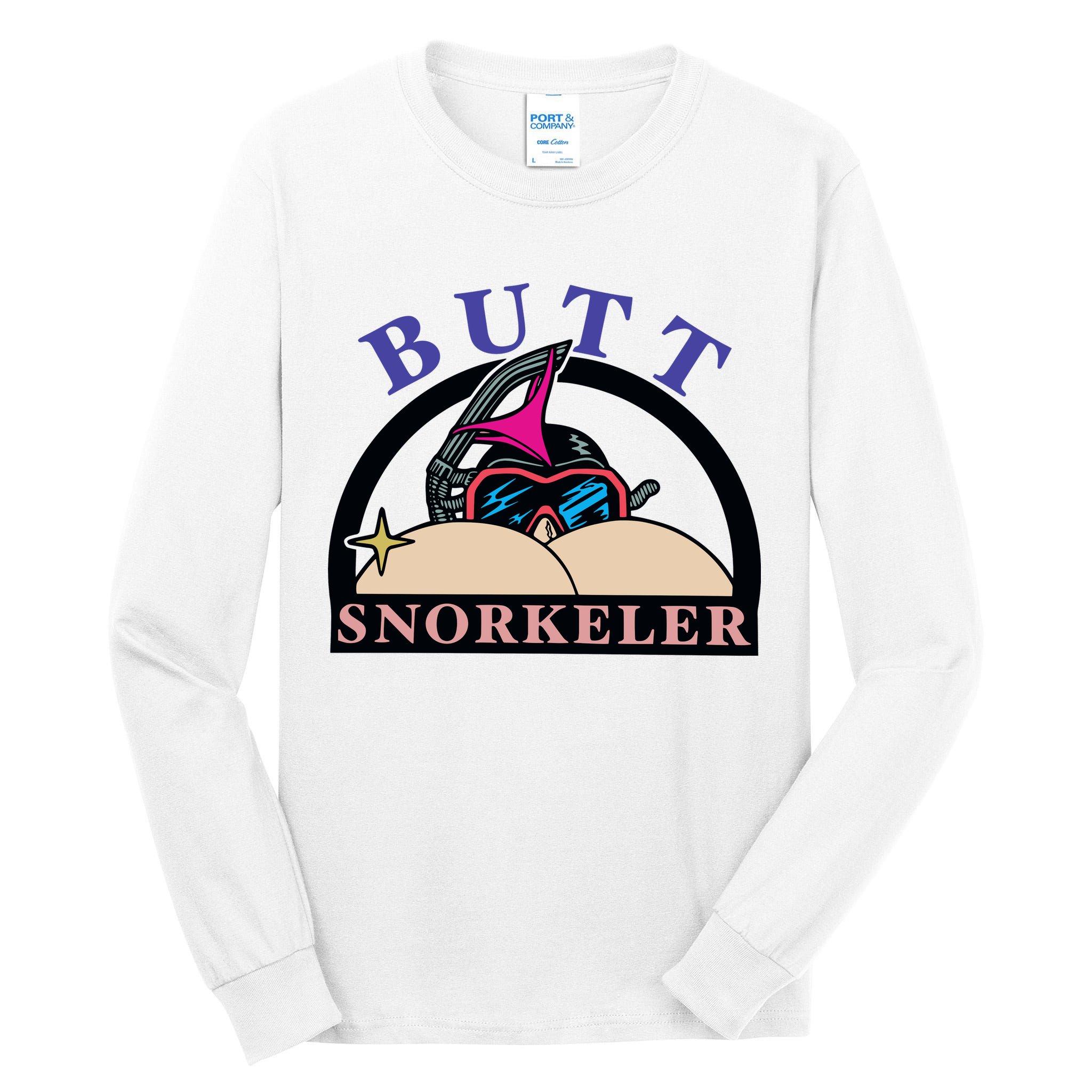 Butt Snorkeler Tall Long Sleeve T-Shirt
