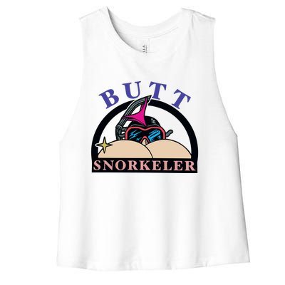 Butt Snorkeler Women's Racerback Cropped Tank