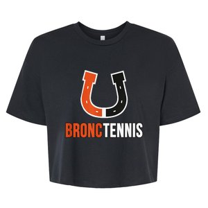 Billings Senior Bronc Tennis Bella+Canvas Jersey Crop Tee