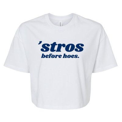 Baseball Stros Before Hoes Houston Bella+Canvas Jersey Crop Tee