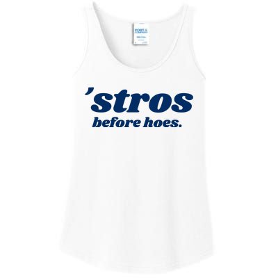 Baseball Stros Before Hoes Houston Ladies Essential Tank