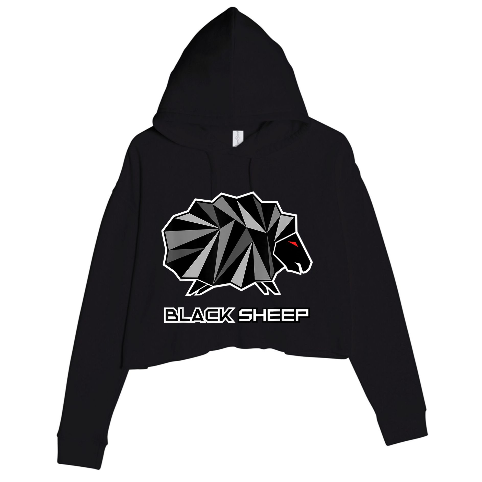 Black Sheep Crop Fleece Hoodie
