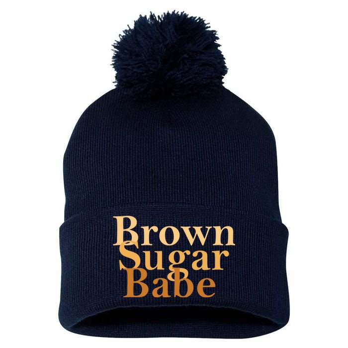 Brown Sugar Babe Pom Pom 12in Knit Beanie