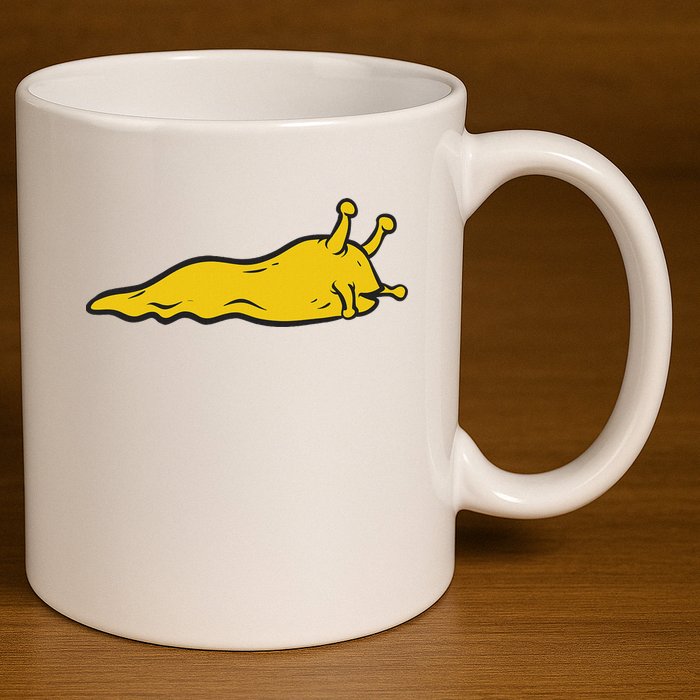 Banana Slug 11oz C Handle Ceramic Mug