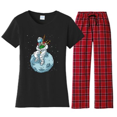 Bagpipe Scottish Bagpipe Music Gift Bagpipe Women's Flannel Pajama Set