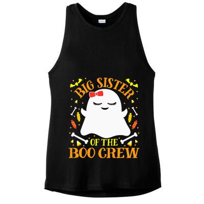 Big Sister Boo Crew Ghost Matching Family Halloween Ladies PosiCharge Tri-Blend Wicking Tank