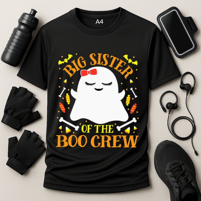 Big Sister Boo Crew Ghost Matching Family Halloween Cooling Performance Crew T-Shirt