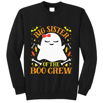 Big Sister Boo Crew Ghost Matching Family Halloween Sweatshirt