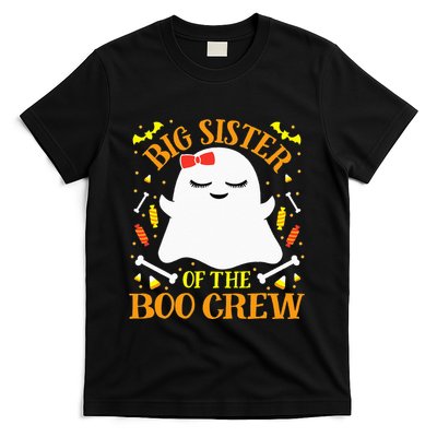 Big Sister Boo Crew Ghost Matching Family Halloween T-Shirt