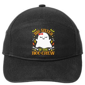 Big Sister Boo Crew Ghost Matching Family Halloween 7-Panel Snapback Hat