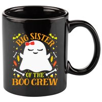 Big Sister Boo Crew Ghost Matching Family Halloween 11oz C Handle Ceramic Mug