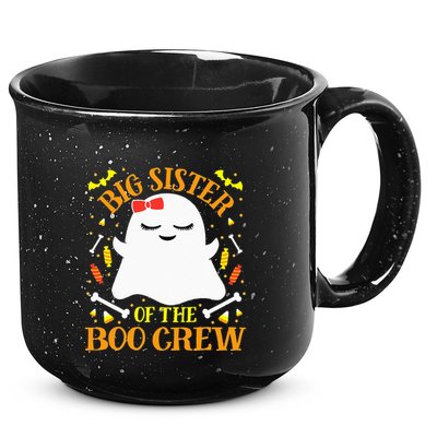 Big Sister Boo Crew Ghost Matching Family Halloween 15oz Campfire Ceramic Mug